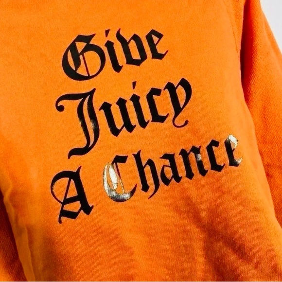Juicy Couture Orange Cropped Graphic Hoodie - Picture 7 of 12